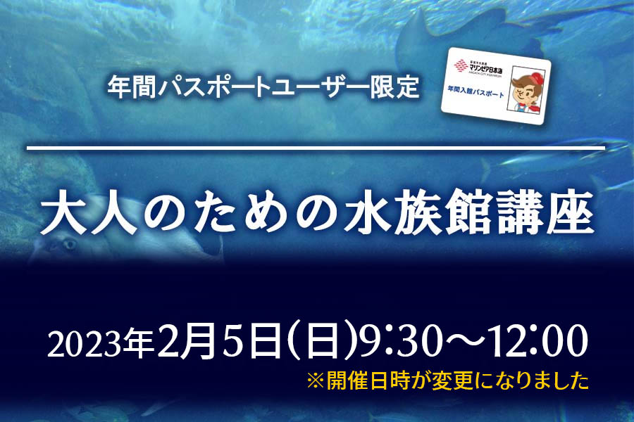 【開催日変更】年パスユーザー向け　大人のための水族館講座