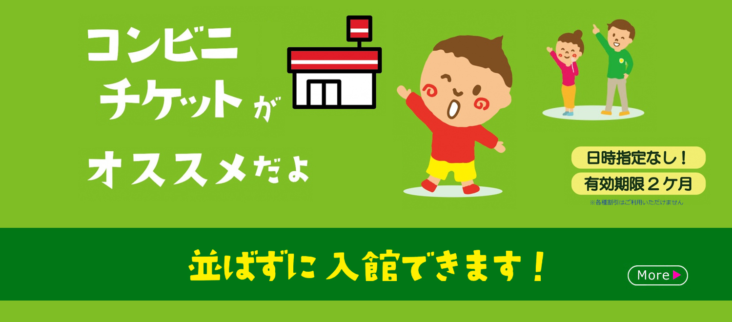 コンビニチケット 並ばずに入館できます！日時指定なし！有効2か月