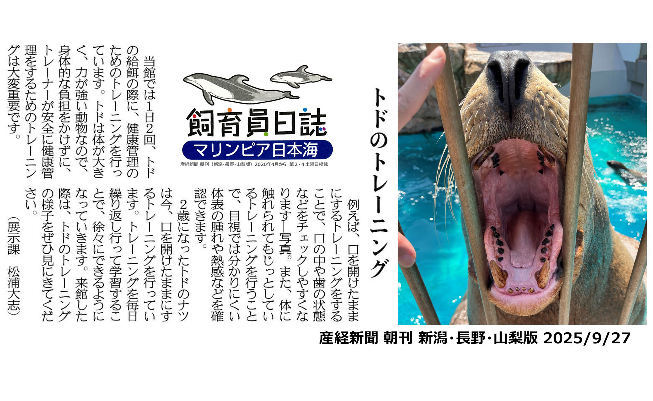 2ページ目 | いきもの | マリンピア日本海からのお知らせ | 新潟市